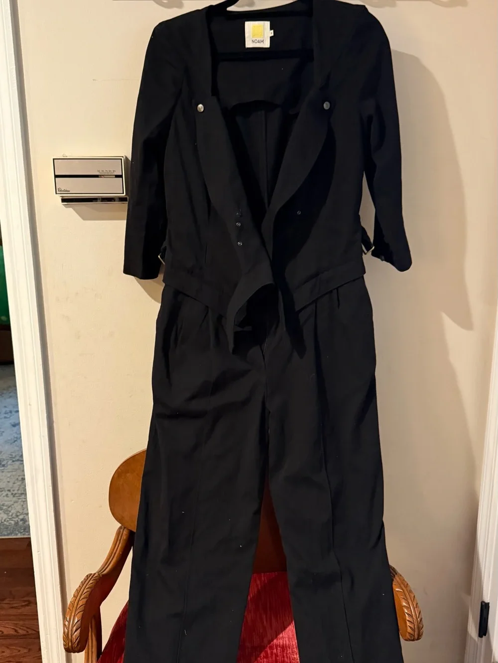 Black Blazer-Style Jumpsuit